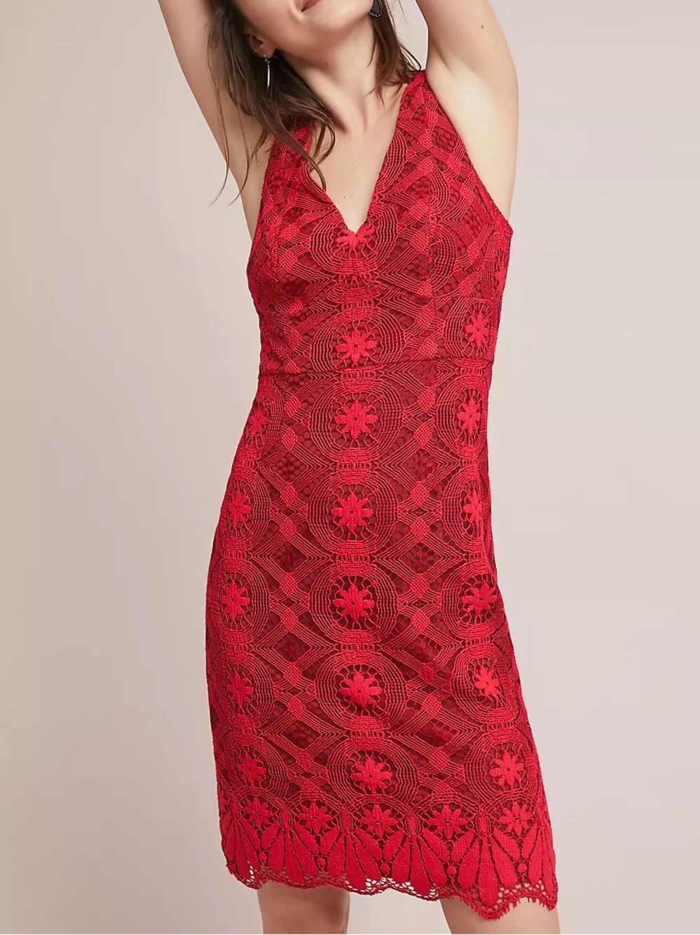 Maeve Camari Lace Column Dress